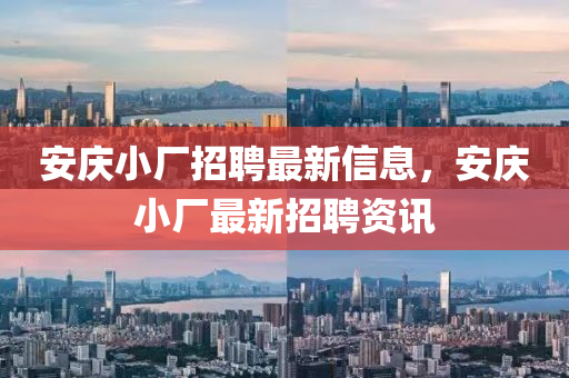 安慶小廠招聘最新信息，安慶小廠最新招聘資訊