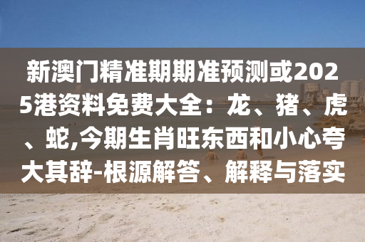 新澳門精準(zhǔn)期期準(zhǔn)預(yù)測或2025港資料免費大全：龍、豬、虎、蛇,今期生肖旺東西和小心夸大其辭-根源解答、解釋與落實