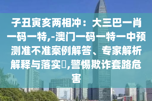 子丑寅亥兩相沖：大三巴一肖一碼一特,-澳門一碼一特一中預(yù)測(cè)準(zhǔn)不準(zhǔn)案例解答、專家解析解釋與落實(shí)?,警惕欺詐套路危害